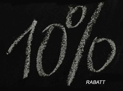 10 % Rabatt 10 % Rabatt