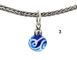 Zeige Details für Blaue Weihnachtskugel Anhänger 3 Bild von Blaue Weihnachtskugel Anhänger 3