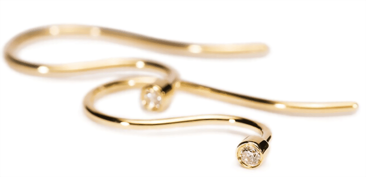 Bild von Trollbeads Ohrhaken 750 Gold / Brillant  TAUEA-00001 