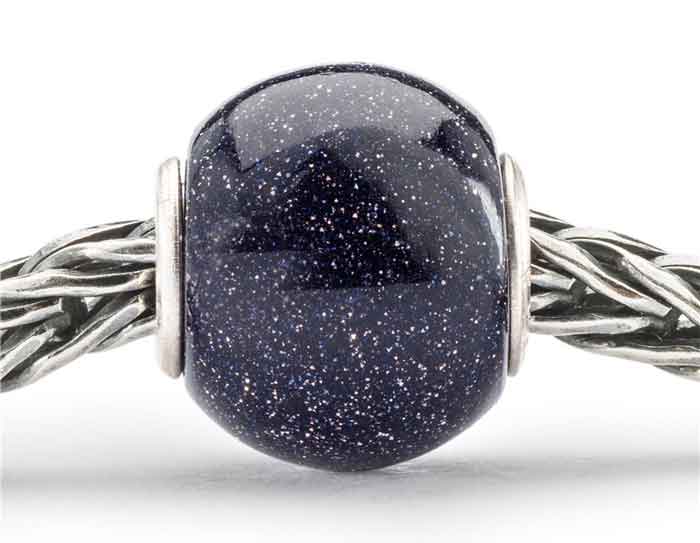 Trollbeads Runder blauer Goldstein  TGLBE-20397