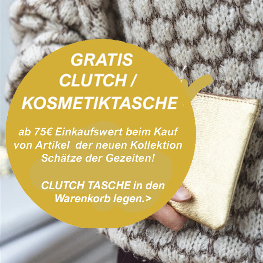 Bild von Goldene Kosmetiktasche Clutch