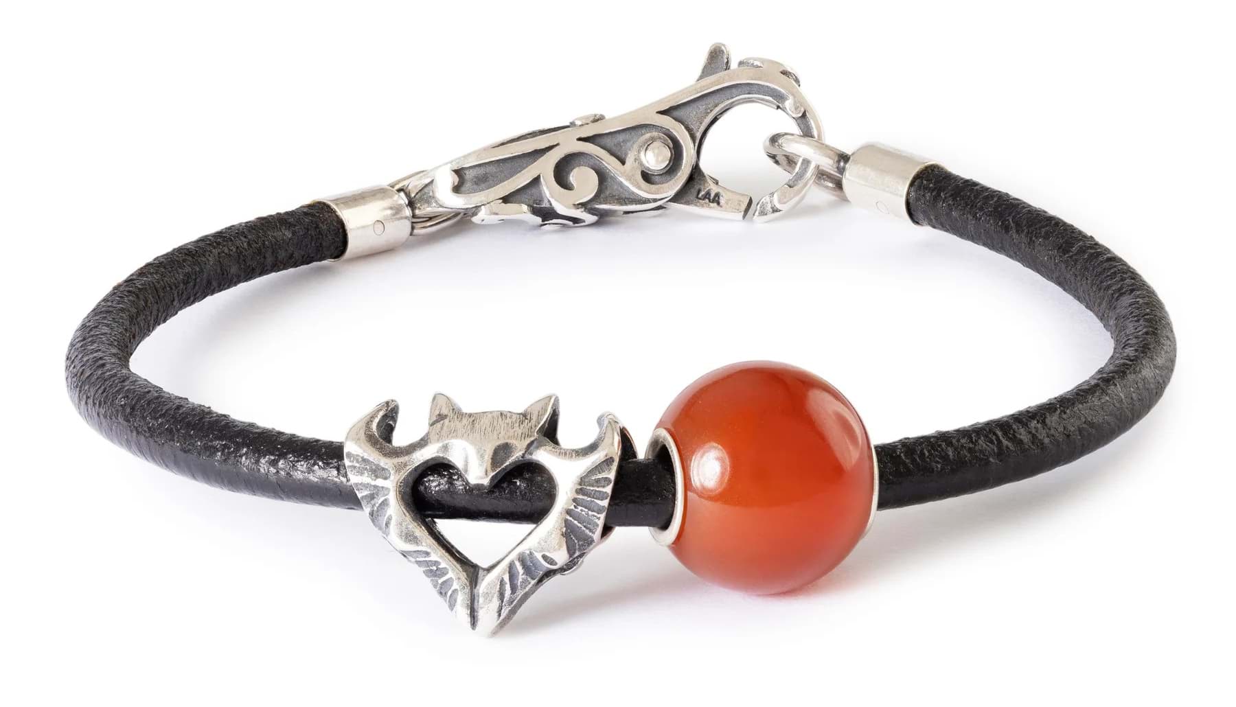 Bild von Halloween Fledermaus Lederarmband