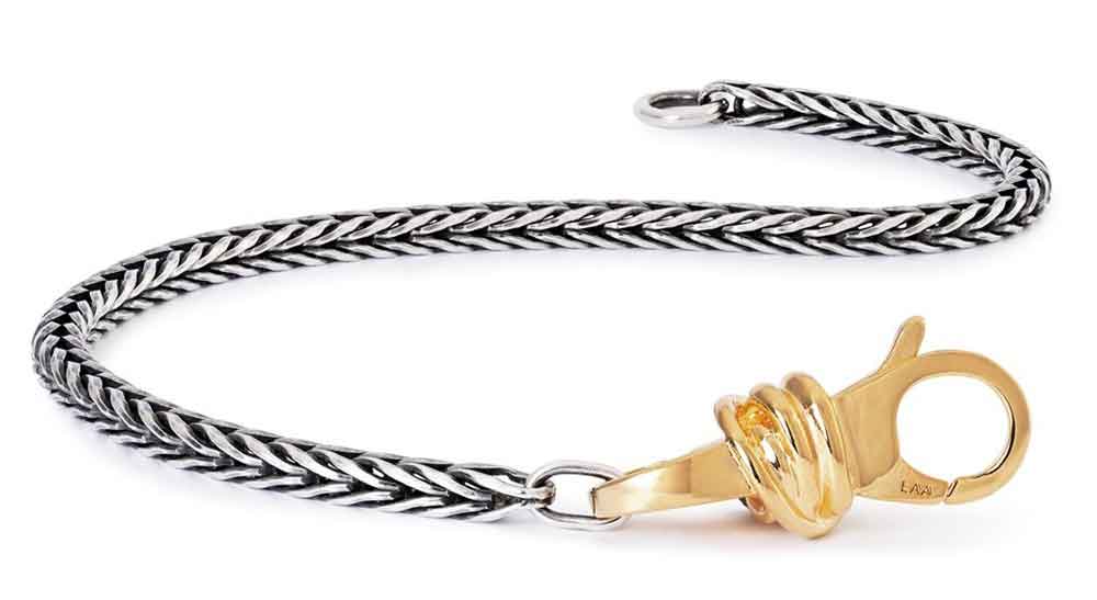 Glücksknoten Jubiläums Armband, mit vergoldetem Verschluss 