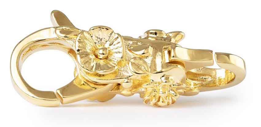 Pfad aus Blüten Verschluss, 18k vergoldet TGPLO-00002