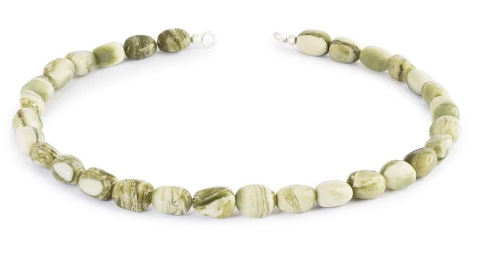 Essenz Halskette aus Grün Gelbem Calcit TSTNE-00020/21