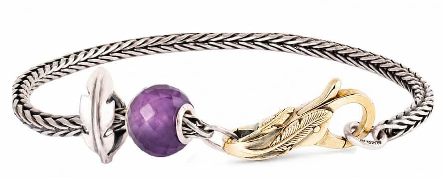 Phönixfeder Armband (Verschluss vergoldet)