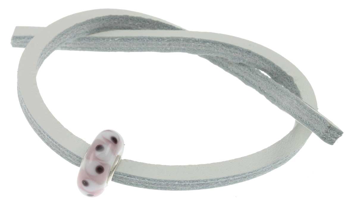Bild von Trollbeads Unikat Single Lederarmband Weiß