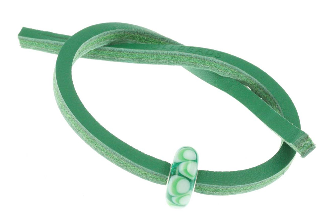 Bild von Trollbeads Unikat Single Lederarmband  Grün 2
