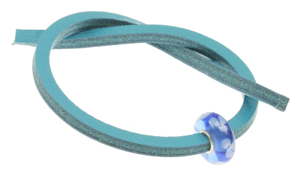 Bild von Trollbeads Unikat Single Lederarmband Türkis 2