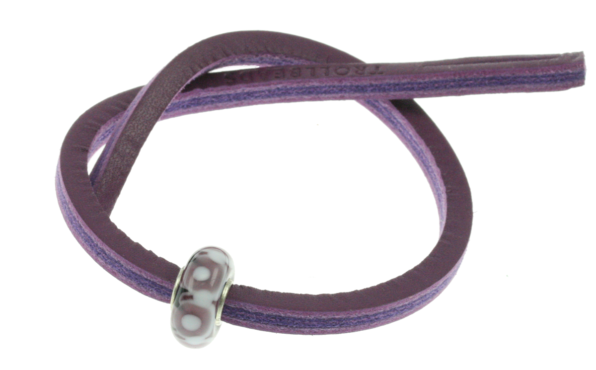 Bild von Trollbeads Unikat Single Lederarmband Pflaume 2