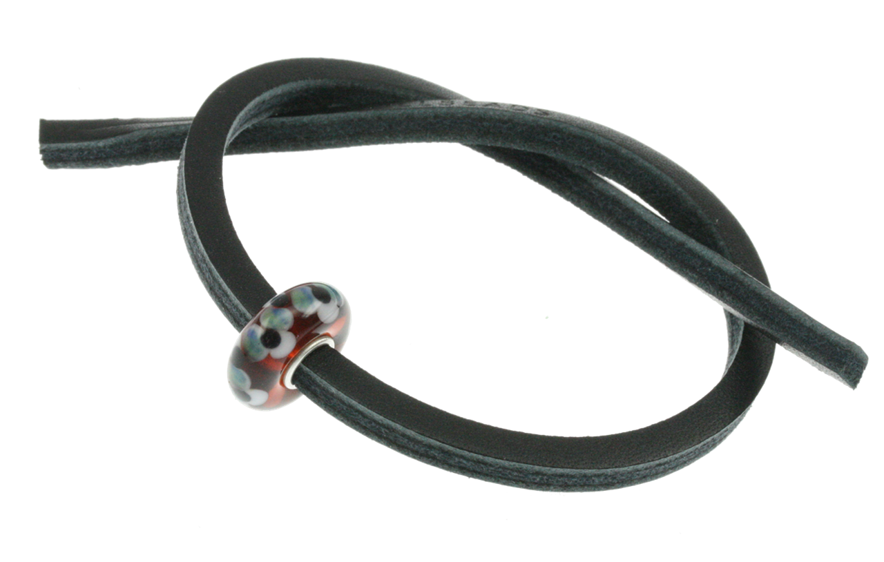Bild von Trollbeads Unikat Single Lederarmband Schwarz
