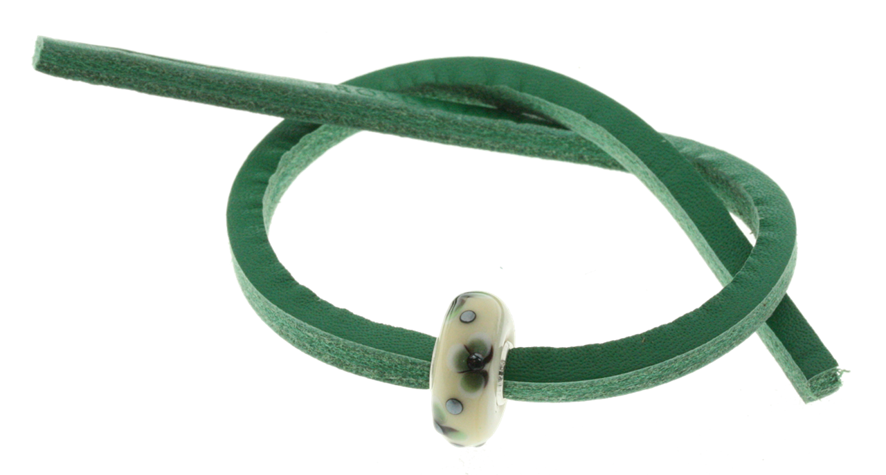 Bild von Trollbeads Unikat Single Lederarmband Grün