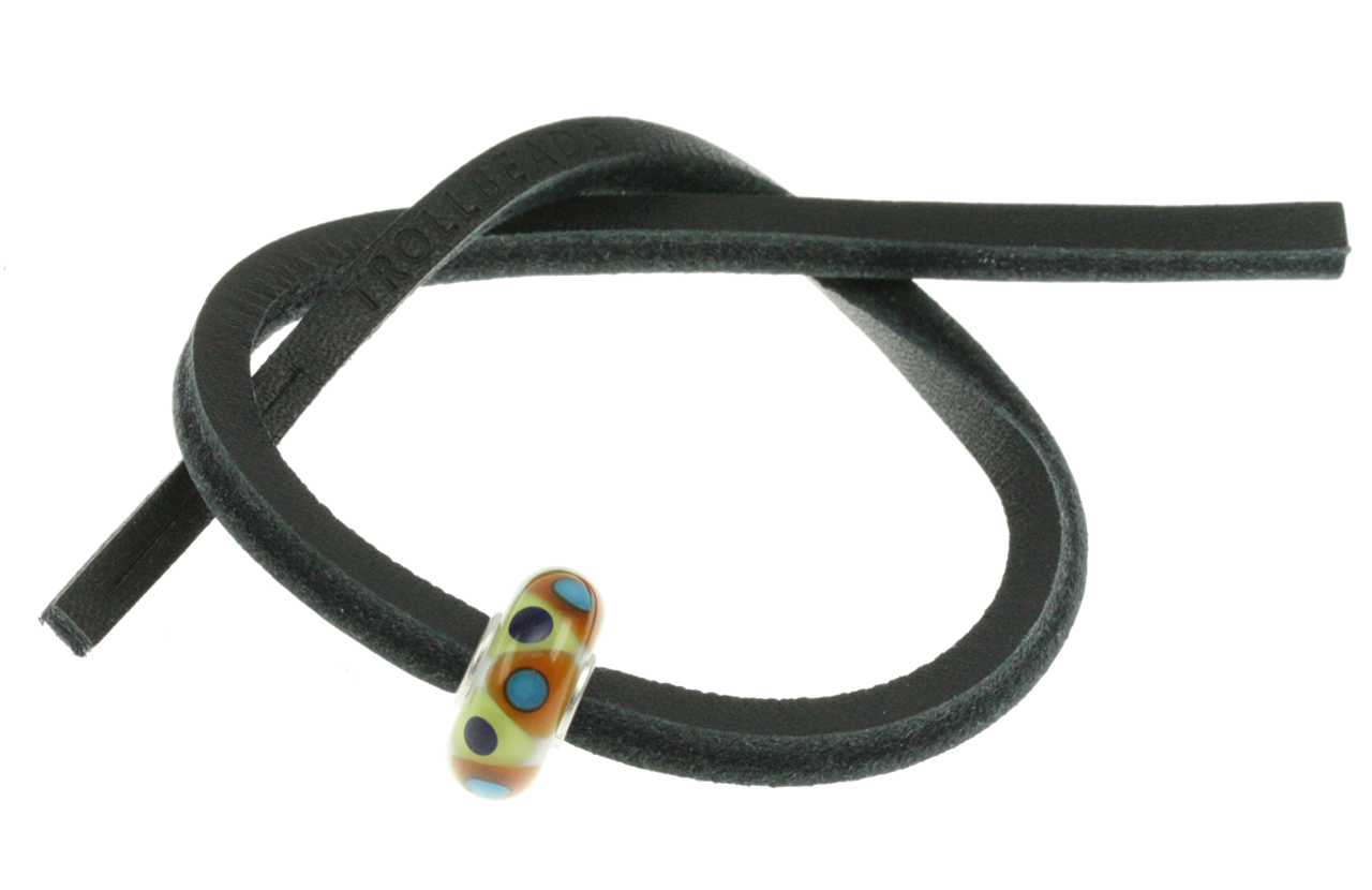 Bild von Trollbeads Unikat Single Lederarmband  Schwarz 5
