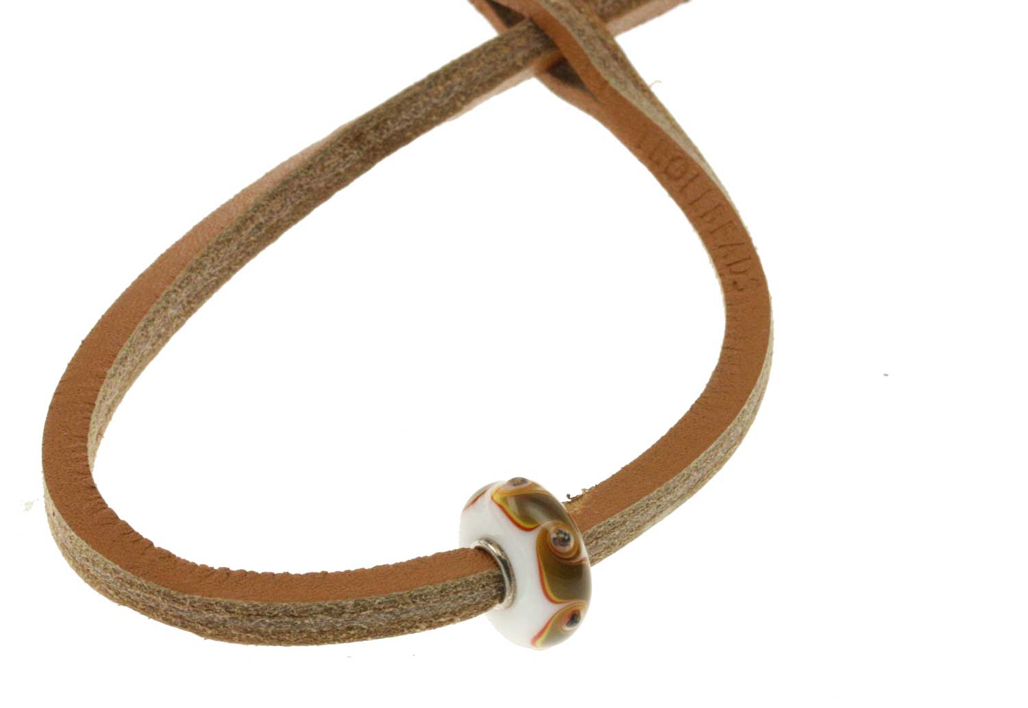 Bild von Trollbeads Unikat Single Lederarmband Hellbraun  